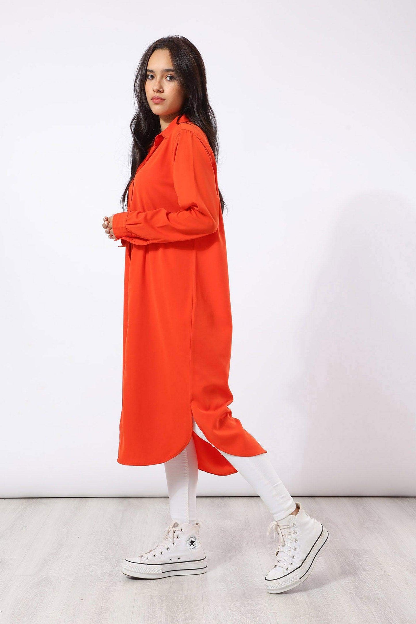 Modest Classic Shirt Dress - Carina - ÙƒØ§Ø±ÙŠÙ†Ø§