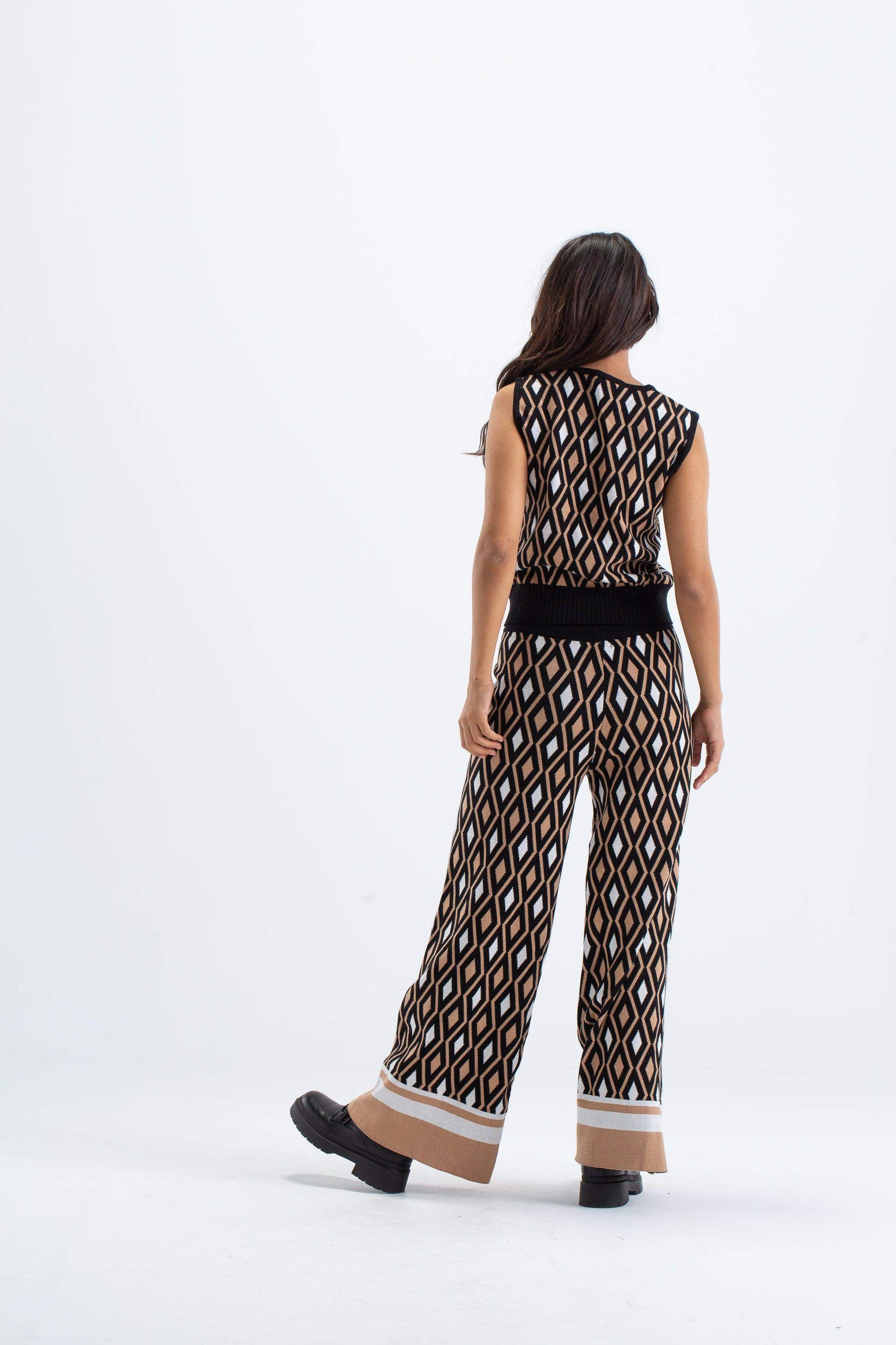 Multi Color Jacquard Pants - Carina - ÙƒØ§Ø±ÙŠÙ†Ø§