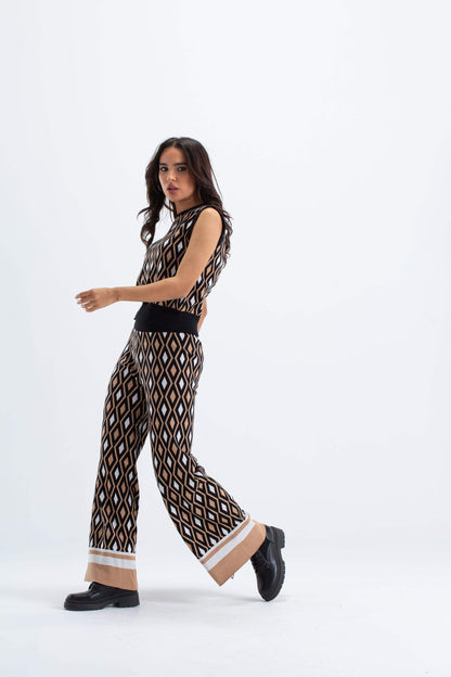 Multi Color Jacquard Pants - Carina - ÙƒØ§Ø±ÙŠÙ†Ø§