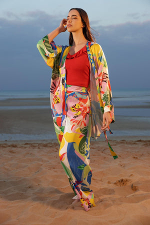 Multicolored Pattern Pants - Clue Wear
