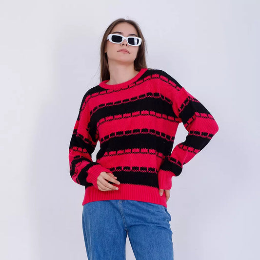 Bi-Tone Stripped pullover