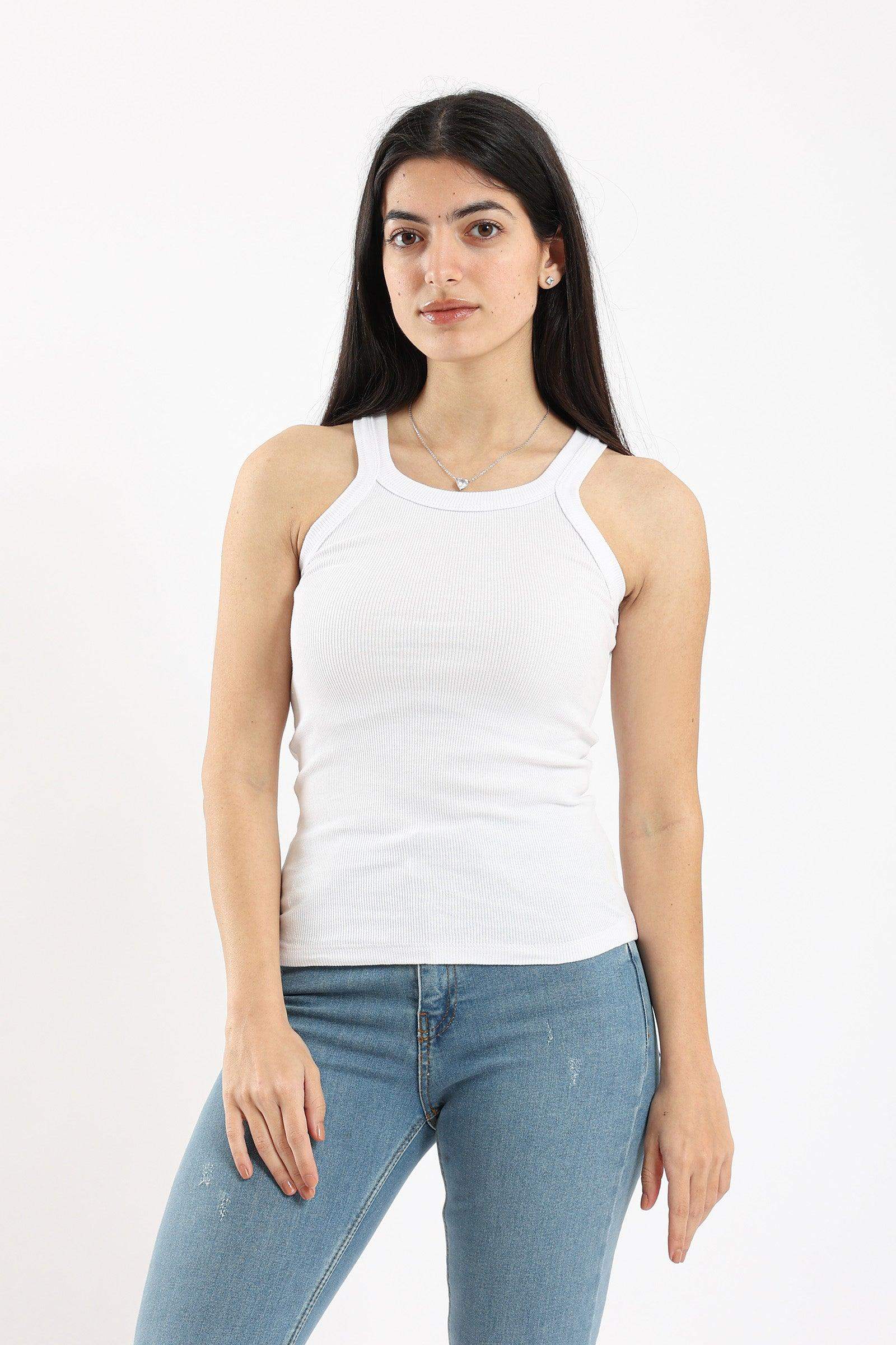 Narrow Cut Ribbed Tank Top - Carina - ÙƒØ§Ø±ÙŠÙ†Ø§