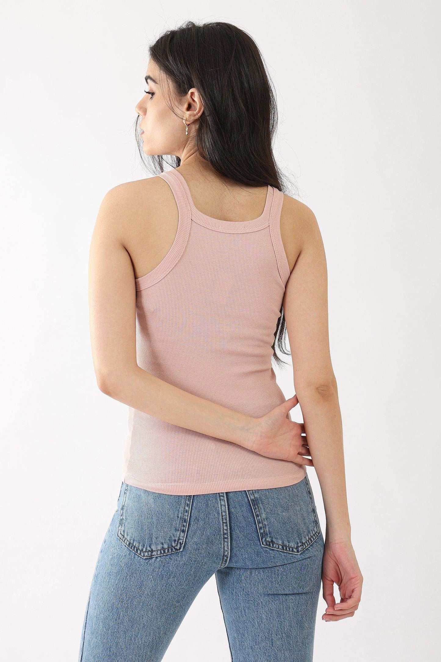 Narrow Cut Ribbed Tank Top - Carina - ÙƒØ§Ø±ÙŠÙ†Ø§