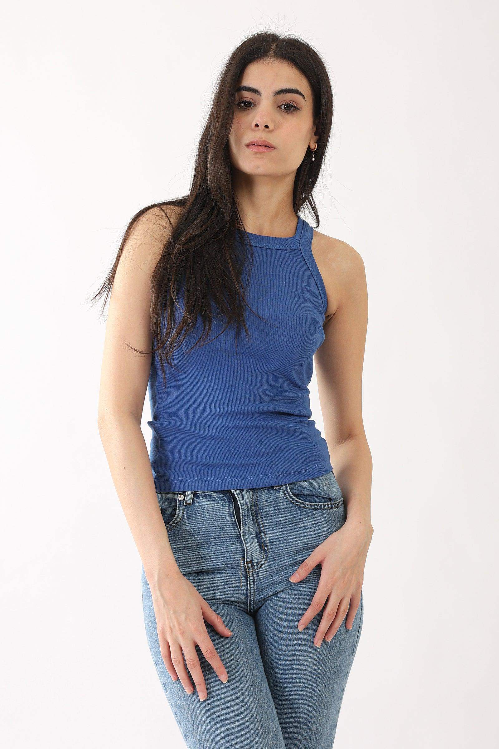 Narrow Cut Ribbed Tank Top - Carina - ÙƒØ§Ø±ÙŠÙ†Ø§