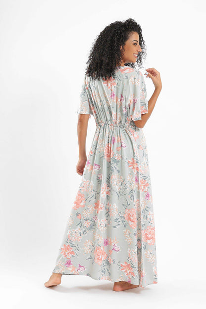 Neck with Drawstring Nightgown - Carina - ÙƒØ§Ø±ÙŠÙ†Ø§