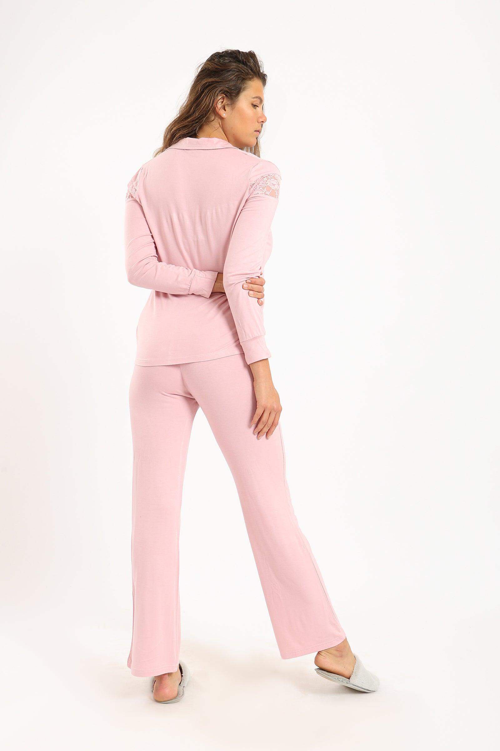 Notch Collar Pyjama Set - Carina - ÙƒØ§Ø±ÙŠÙ†Ø§