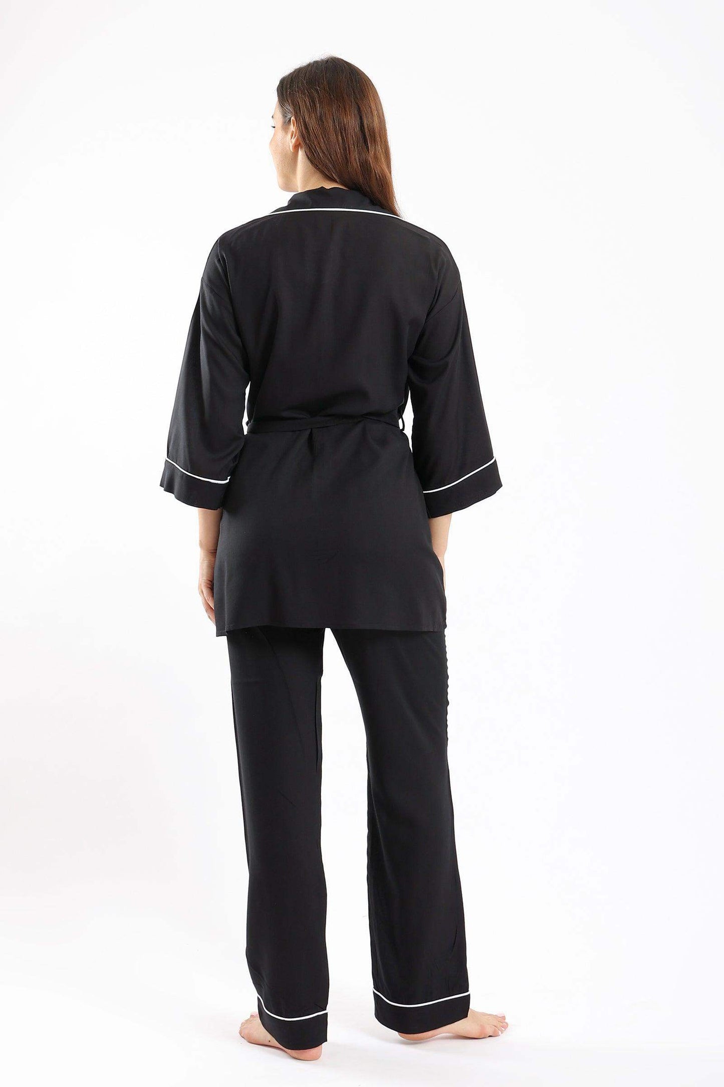 Notch Collar Wrapped Pyjama Set - Carina - ÙƒØ§Ø±ÙŠÙ†Ø§