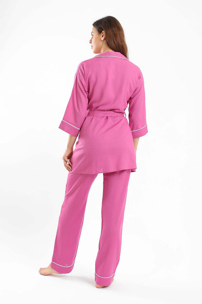 Notch Collar Wrapped Pyjama Set - Carina - ÙƒØ§Ø±ÙŠÙ†Ø§