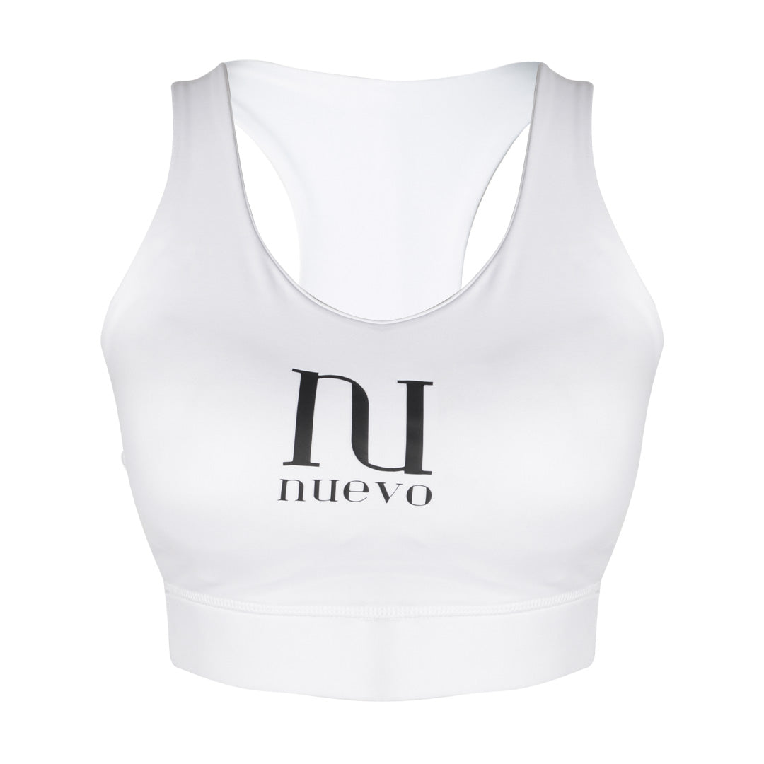 Classico White Sports Bra