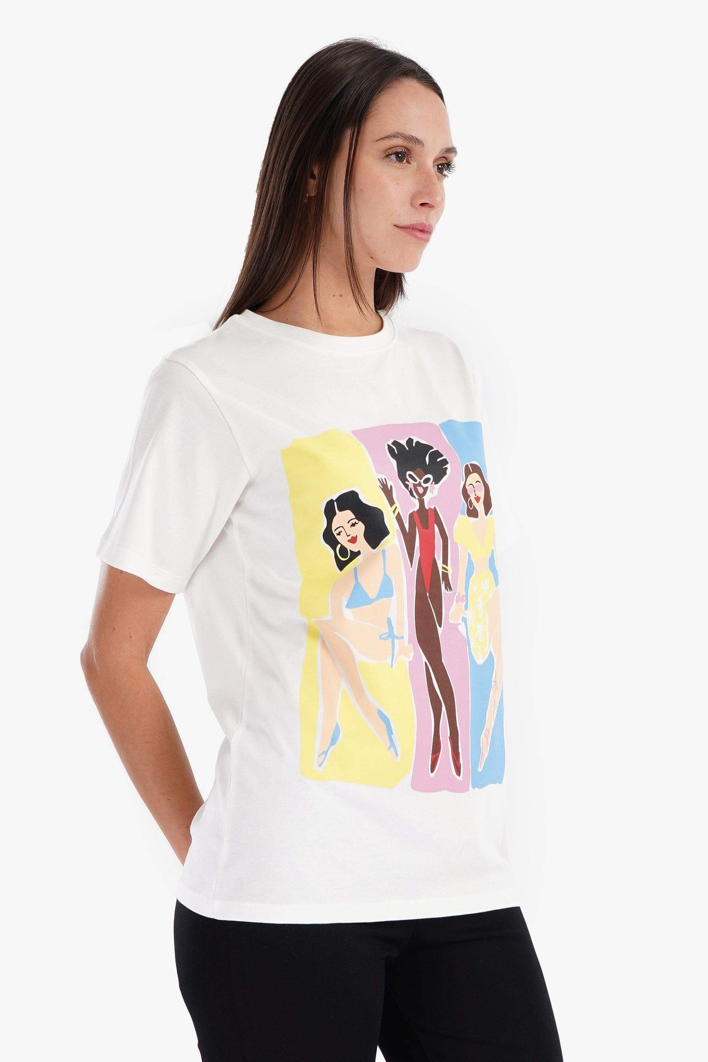 Off White Lounge T-Shirt - Carina - ÙƒØ§Ø±ÙŠÙ†Ø§