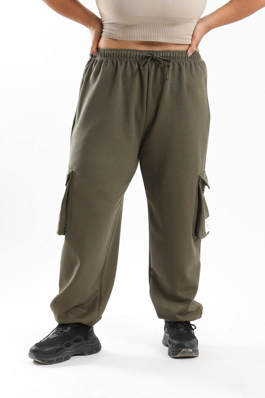 Olive Green Parachute Pants - Clue Wear