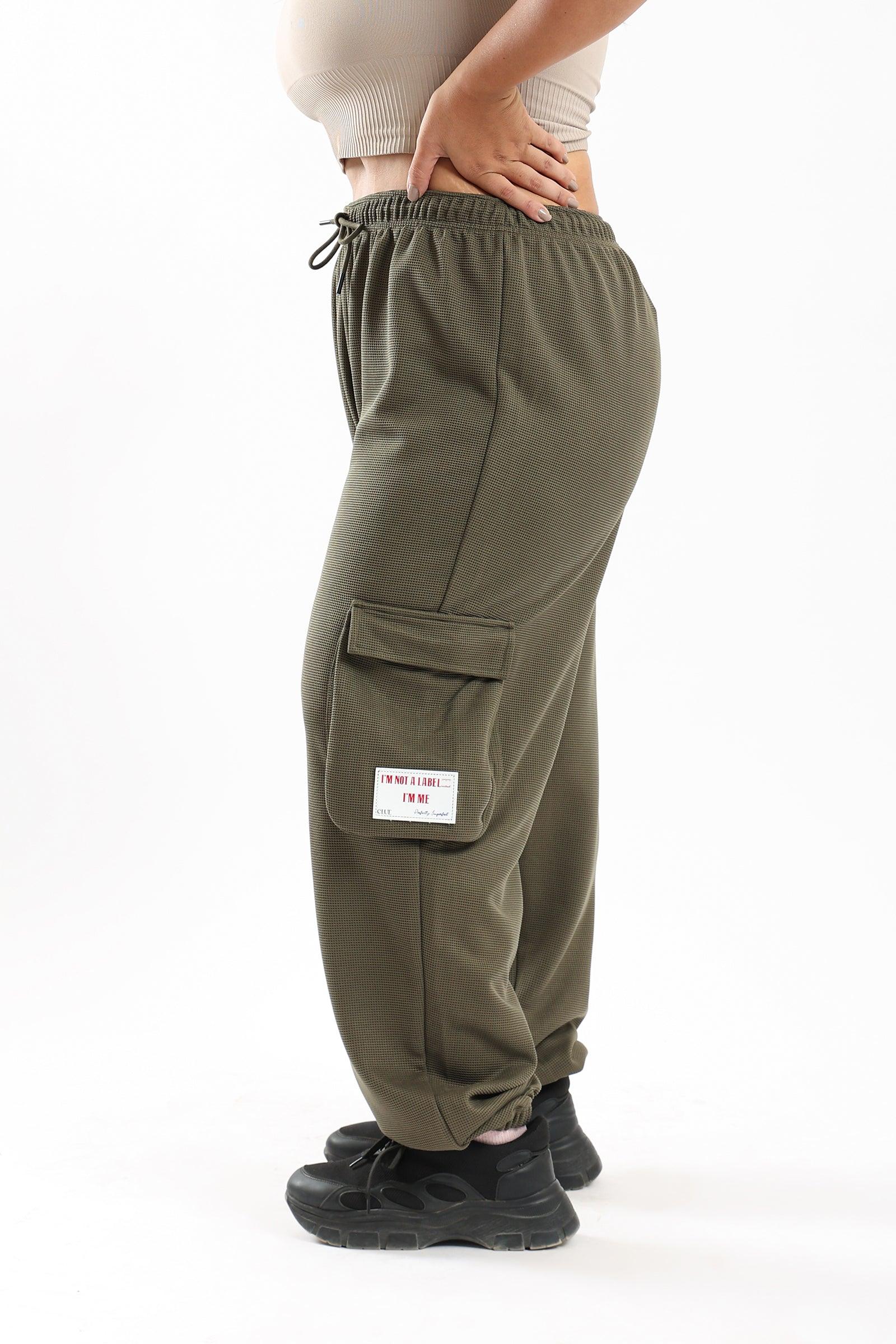 Olive Green Parachute Pants - Clue Wear