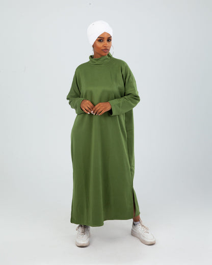 Olive - Turtle Neck Dress