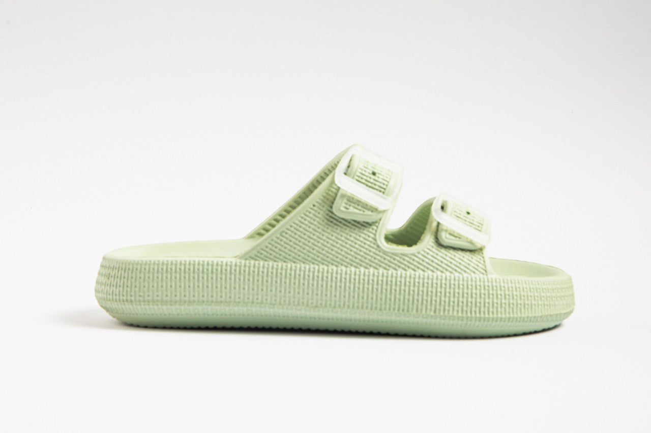 EVA–PVC Solid Slippers – Grey Lemon