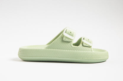 EVA–PVC Solid Slippers – Grey Lemon