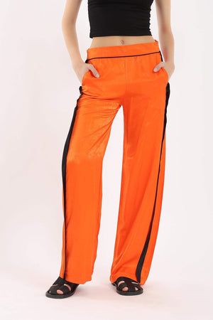 Orange Wide Leg Pants - Carina - ÙƒØ§Ø±ÙŠÙ†Ø§