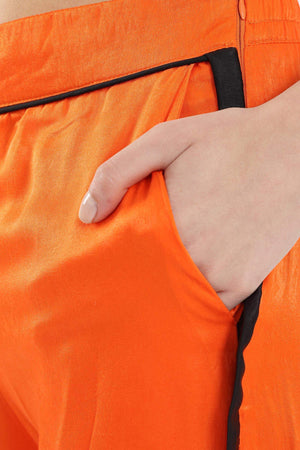Orange Wide Leg Pants - Carina - ÙƒØ§Ø±ÙŠÙ†Ø§