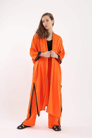 Orange Wide Leg Pants - Carina - ÙƒØ§Ø±ÙŠÙ†Ø§