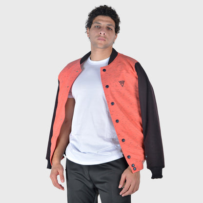 "No quitters just champs" Baseball Jacket- Orange - Champsland