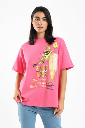 Over Size Fit Printed T-shirt - Clue Wear