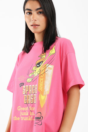 Over Size Fit Printed T-shirt - Clue Wear