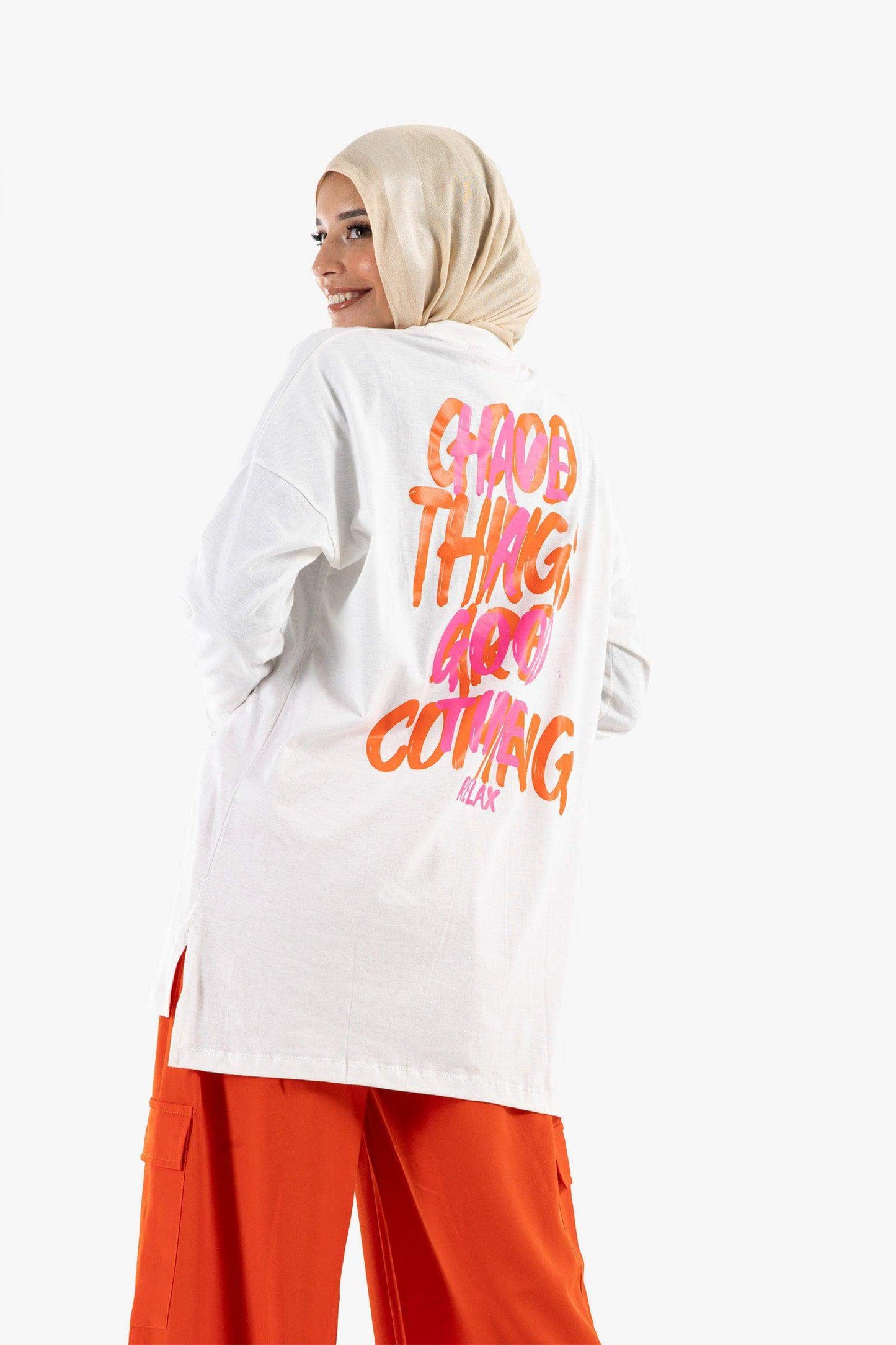 Overlapping Print Lounge T-Shirt - Carina - ÙƒØ§Ø±ÙŠÙ†Ø§