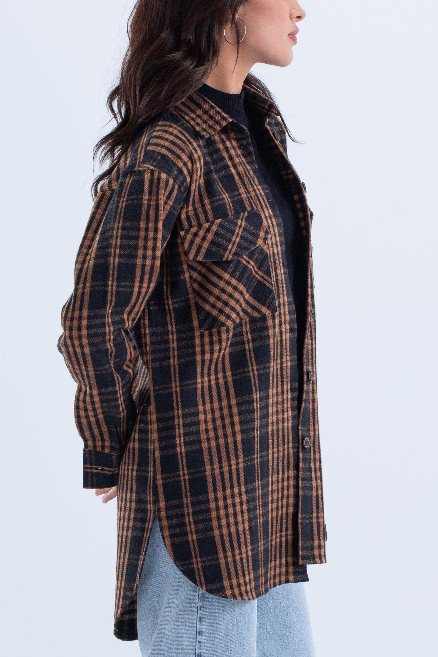 Oversized Checkered Shirt - Carina - ÙƒØ§Ø±ÙŠÙ†Ø§