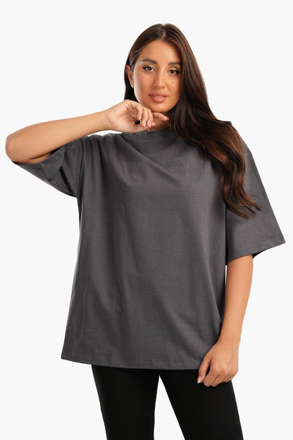 Oversized Plain Lounge T-Shirt - Carina - ÙƒØ§Ø±ÙŠÙ†Ø§