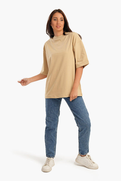 Oversized Plain Lounge T-Shirt - Carina - ÙƒØ§Ø±ÙŠÙ†Ø§