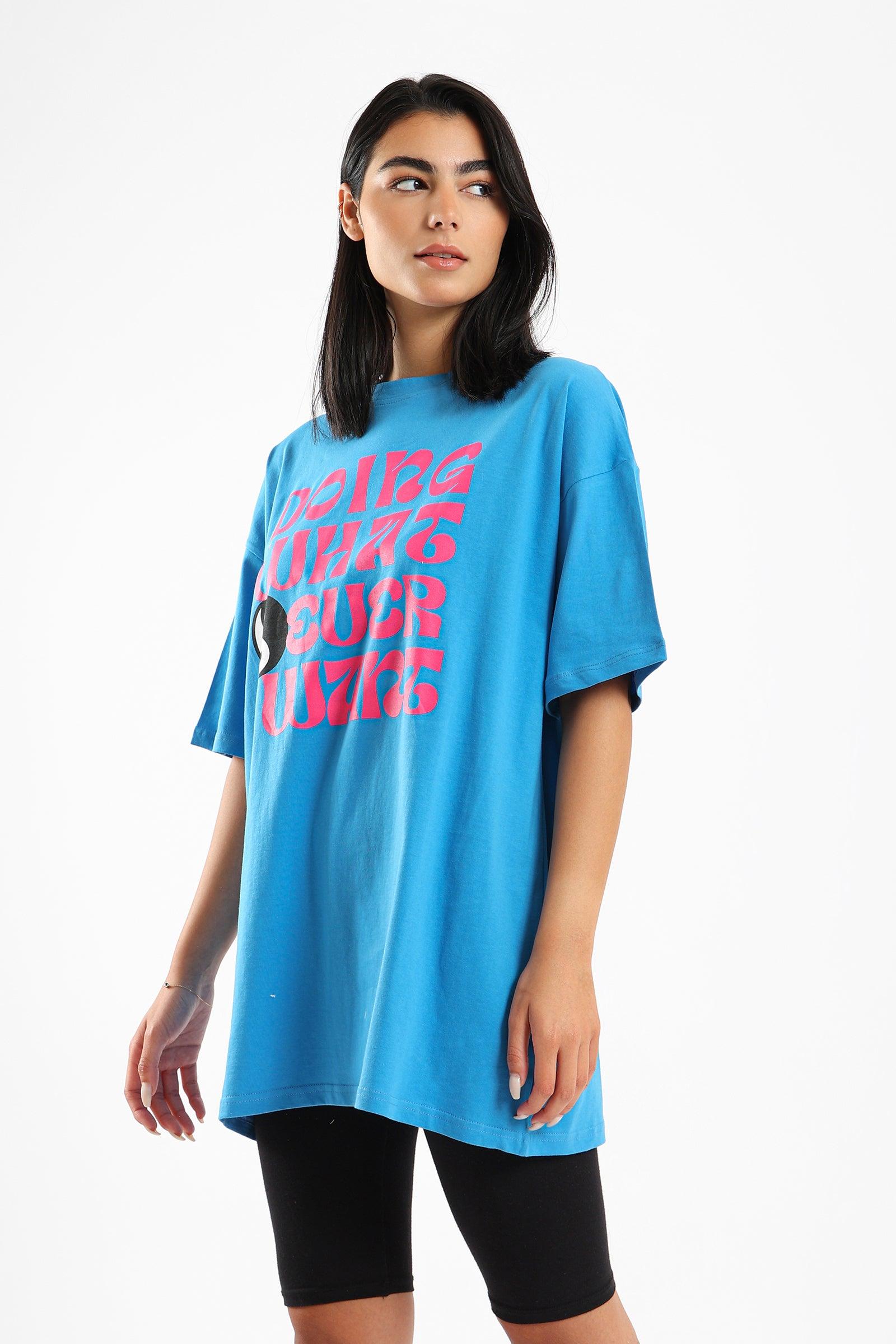 Oversized Printed T-shirt - Clue Wear