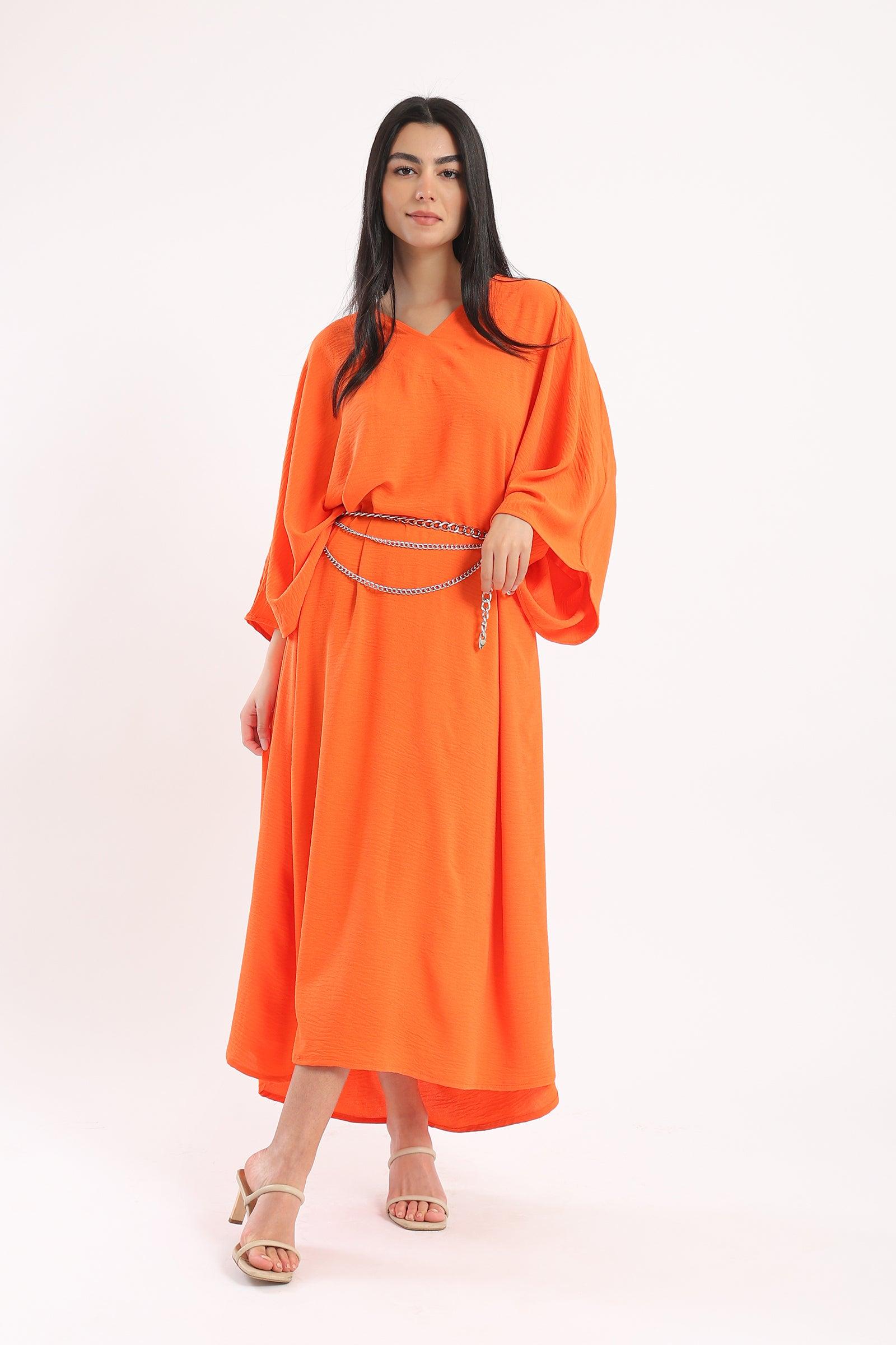 Oversized V-Neck Dress - Clue-wear