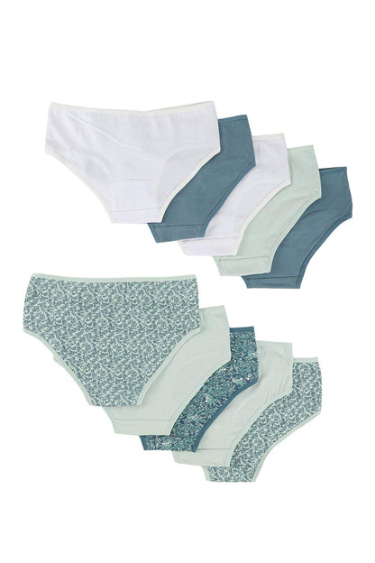 Pack of 10 Colored Brief Panties - Carina - ÙƒØ§Ø±ÙŠÙ†Ø§