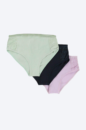 Pack of 3 Brief Panties with Lace - Carina - ÙƒØ§Ø±ÙŠÙ†Ø§