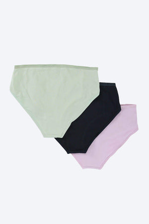 Pack of 3 Brief Panties with Lace - Carina - ÙƒØ§Ø±ÙŠÙ†Ø§