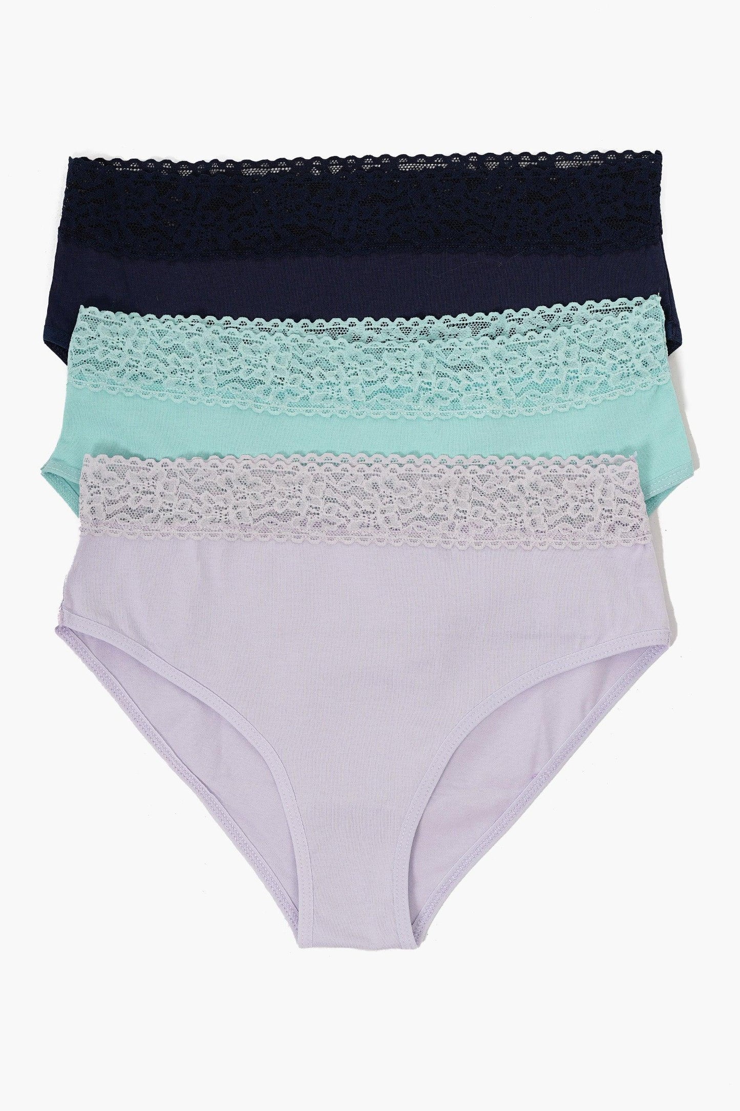 Pack of 3 Brief Panties with Lace - Carina - ÙƒØ§Ø±ÙŠÙ†Ø§