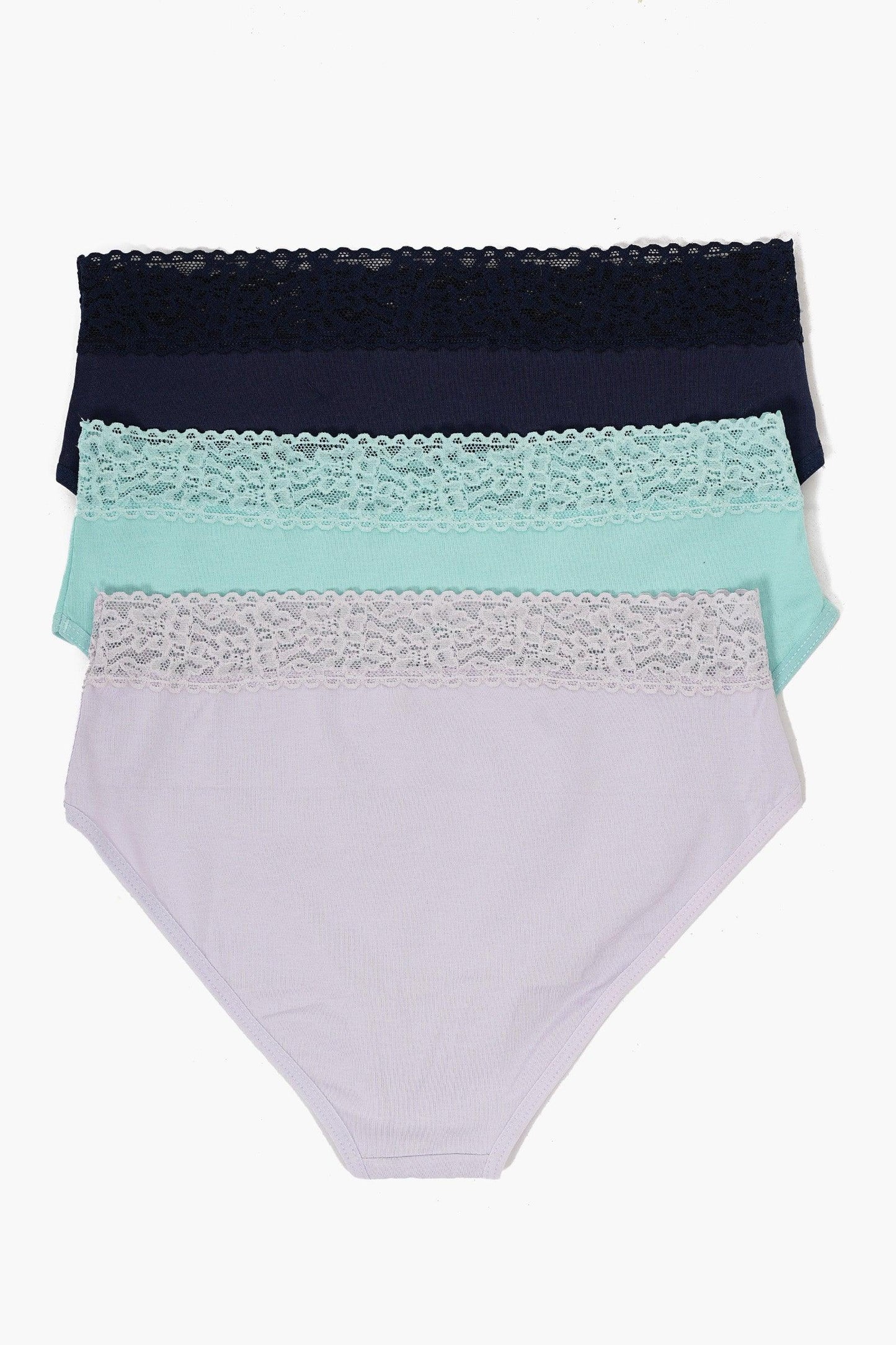 Pack of 3 Brief Panties with Lace - Carina - ÙƒØ§Ø±ÙŠÙ†Ø§