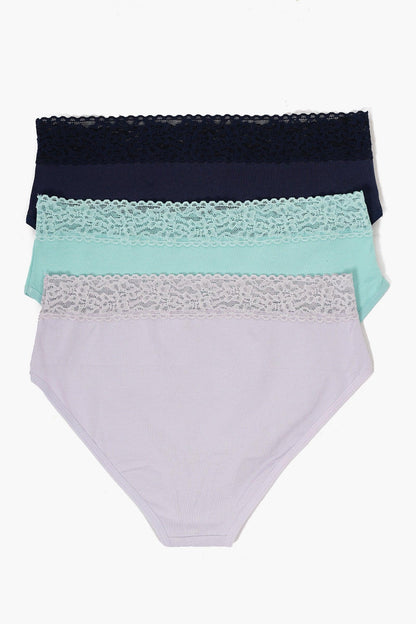 Pack of 3 Brief Panties with Lace - Carina - ÙƒØ§Ø±ÙŠÙ†Ø§