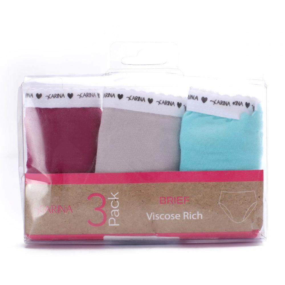 Pack of 3 Colored Brief - Carina - ÙƒØ§Ø±ÙŠÙ†Ø§