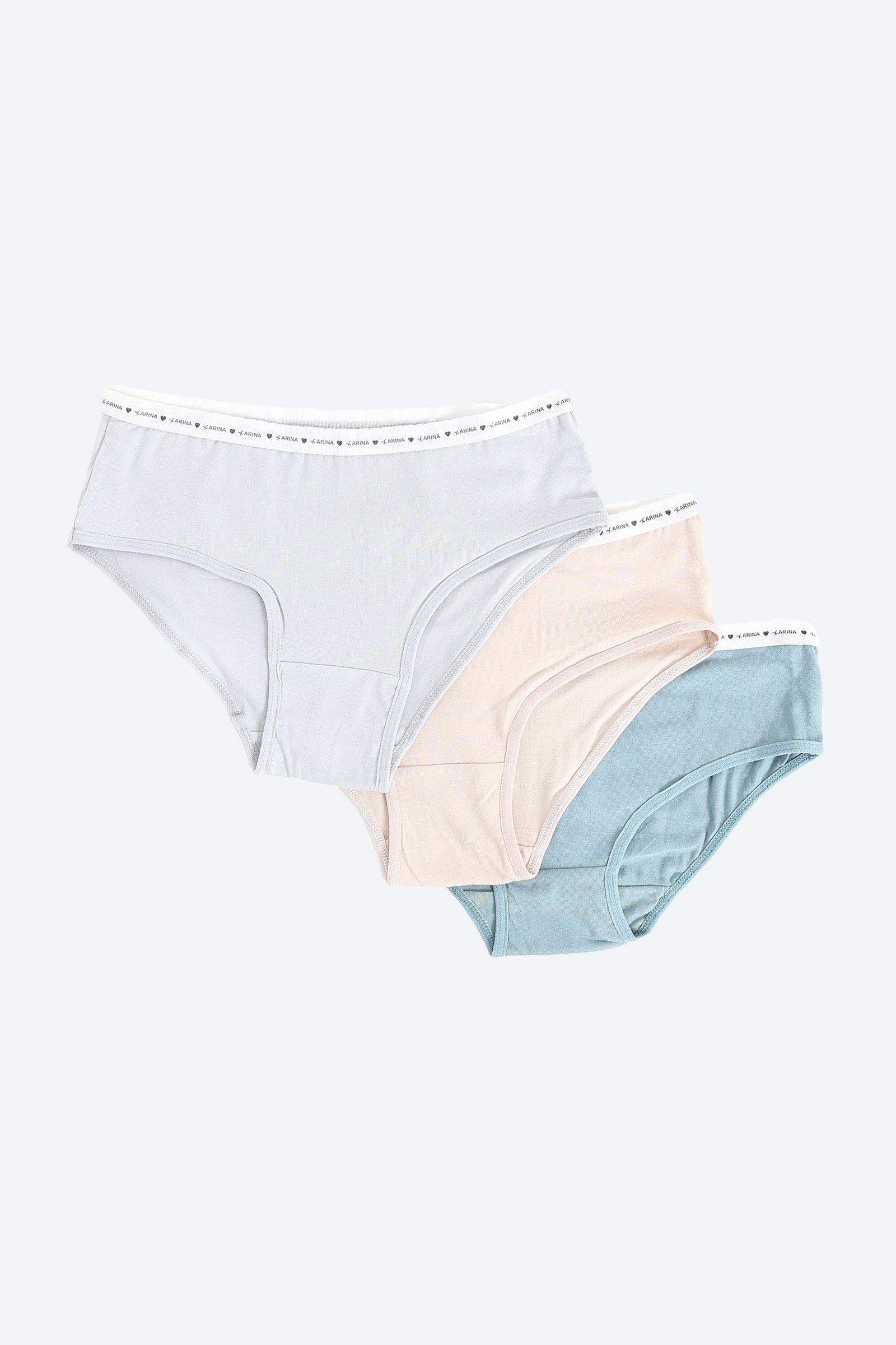 Pack of 3 Colored Brief Panties - Carina - ÙƒØ§Ø±ÙŠÙ†Ø§