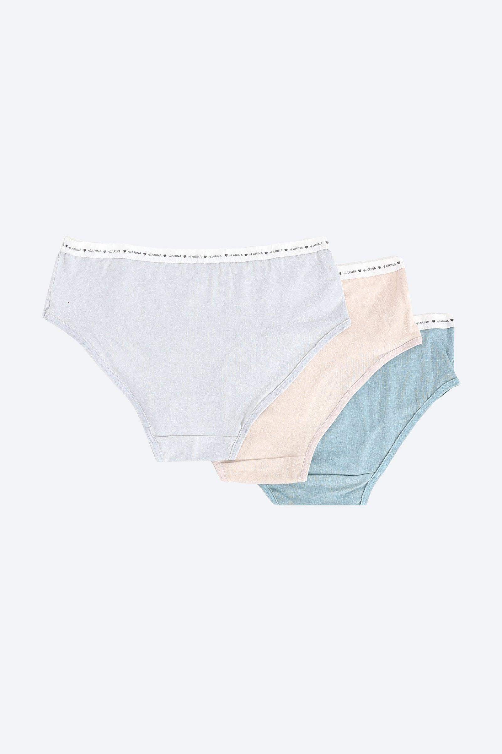 Pack of 3 Colored Brief Panties - Carina - ÙƒØ§Ø±ÙŠÙ†Ø§