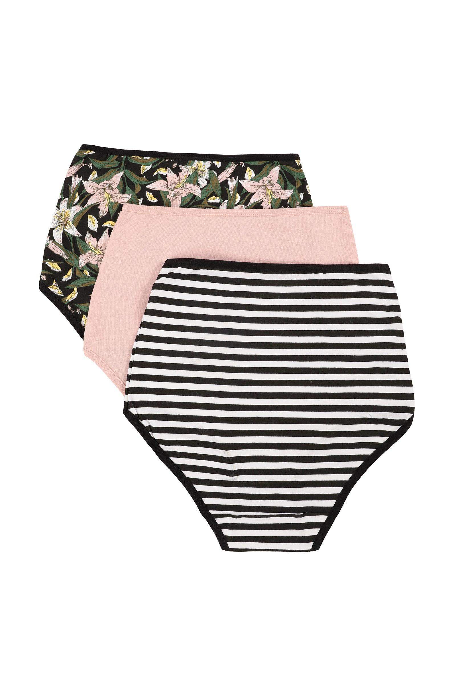 Pack of 3 Colored Full Brief - Carina - ÙƒØ§Ø±ÙŠÙ†Ø§