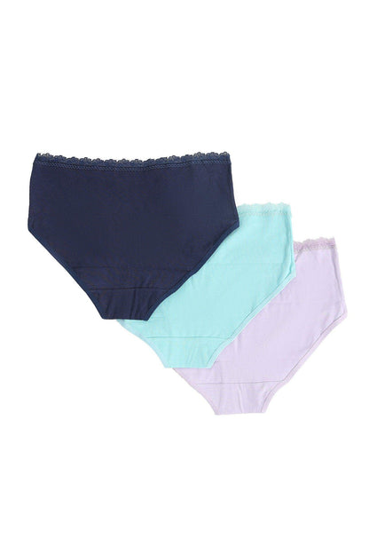 Pack of 3 Full Brief Panties with Lace - Carina - ÙƒØ§Ø±ÙŠÙ†Ø§