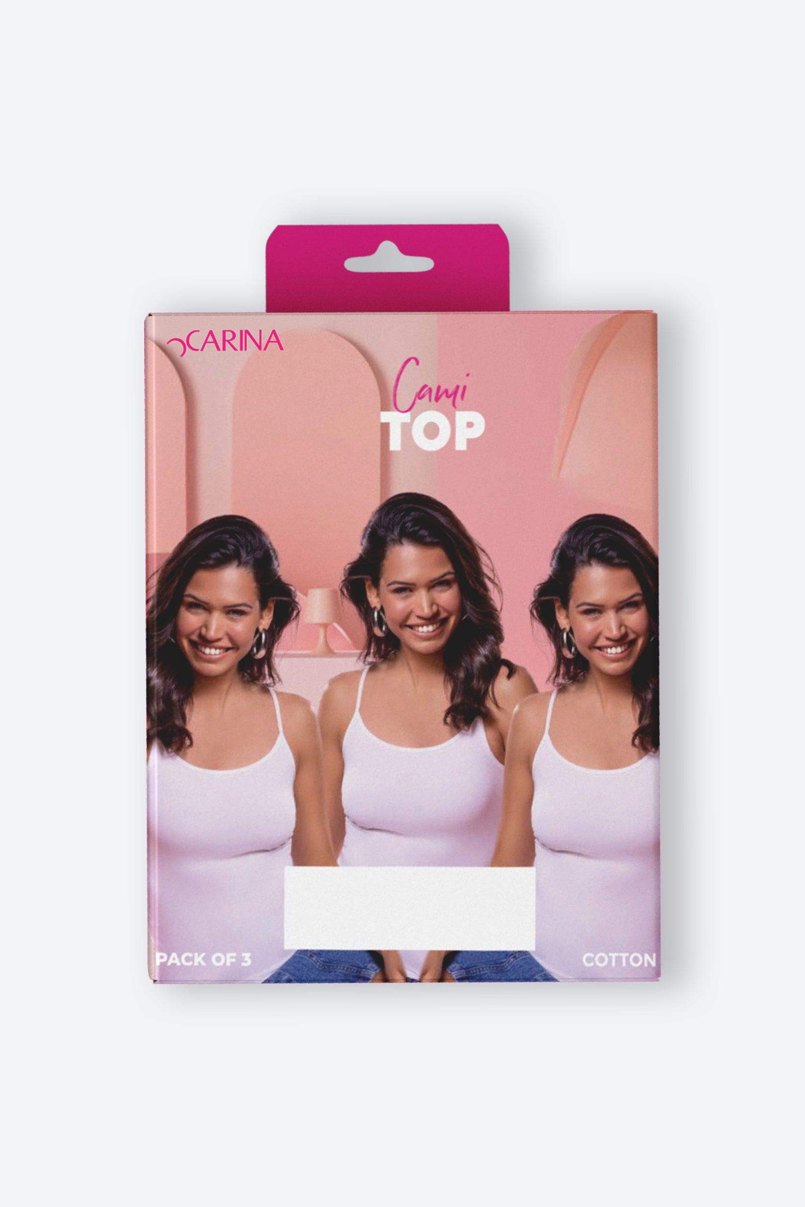 Pack of 3 Plain Cami Top - Carina - ÙƒØ§Ø±ÙŠÙ†Ø§