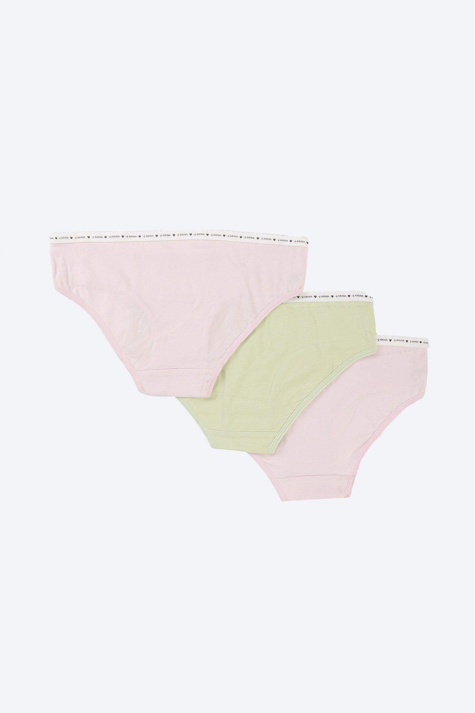 Pack of 3 Solid Colors Bikini Panties - Carina - ÙƒØ§Ø±ÙŠÙ†Ø§