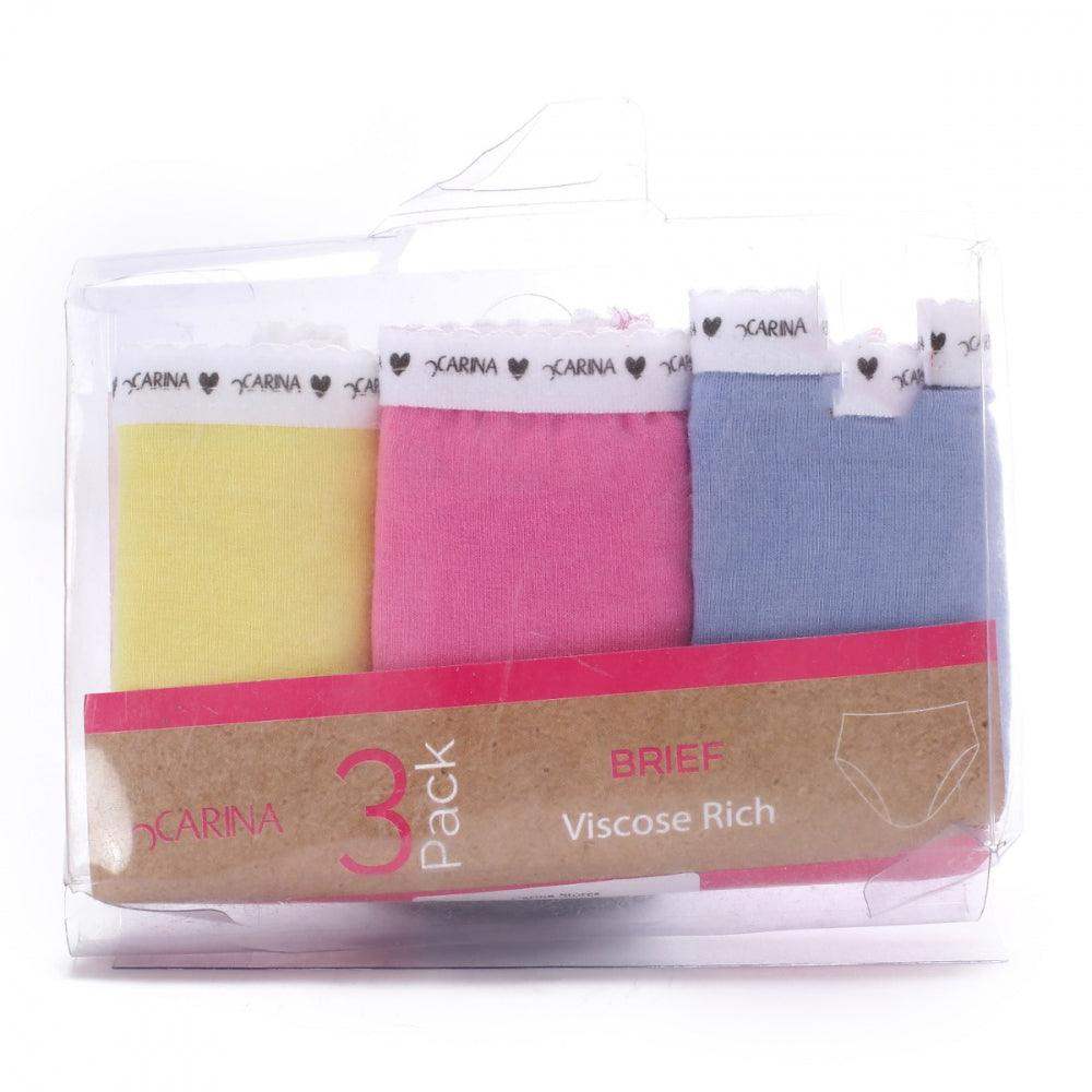 Pack of 3 Viscose Brief Underwear - Carina - ÙƒØ§Ø±ÙŠÙ†Ø§