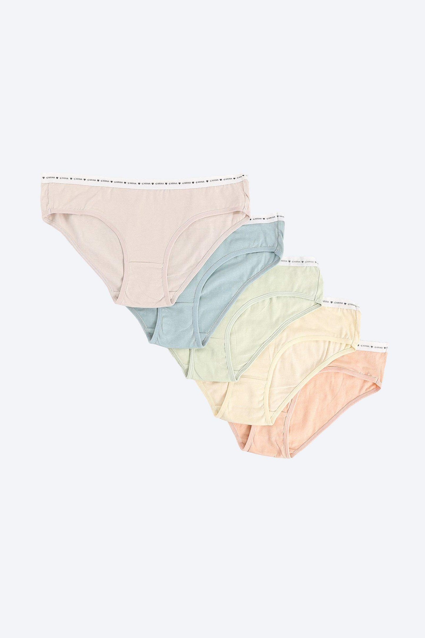 Pack of 5 Colored Bikini Panties - Carina - ÙƒØ§Ø±ÙŠÙ†Ø§