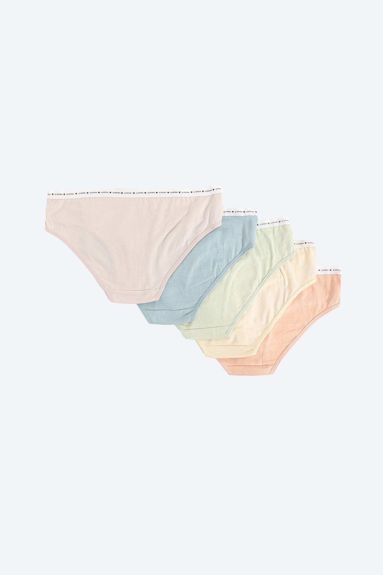 Pack of 5 Colored Bikini Panties - Carina - ÙƒØ§Ø±ÙŠÙ†Ø§