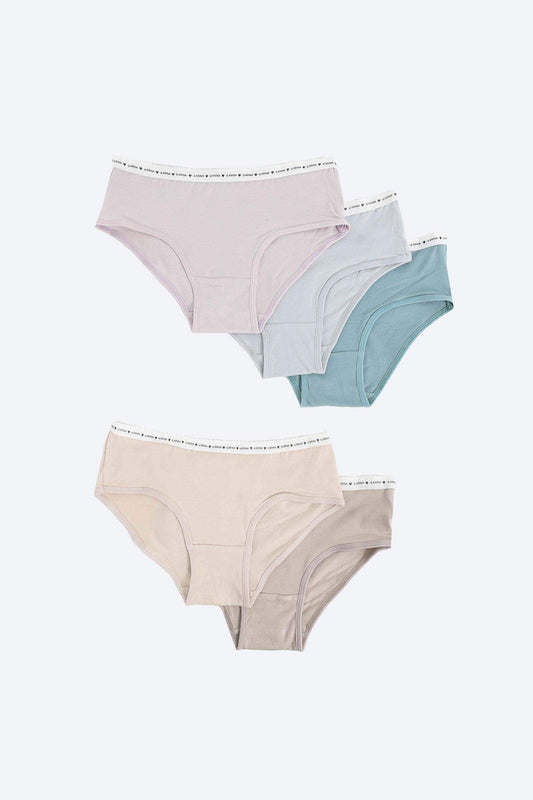 Pack of 5 Colored Brief Panties - Carina - ÙƒØ§Ø±ÙŠÙ†Ø§