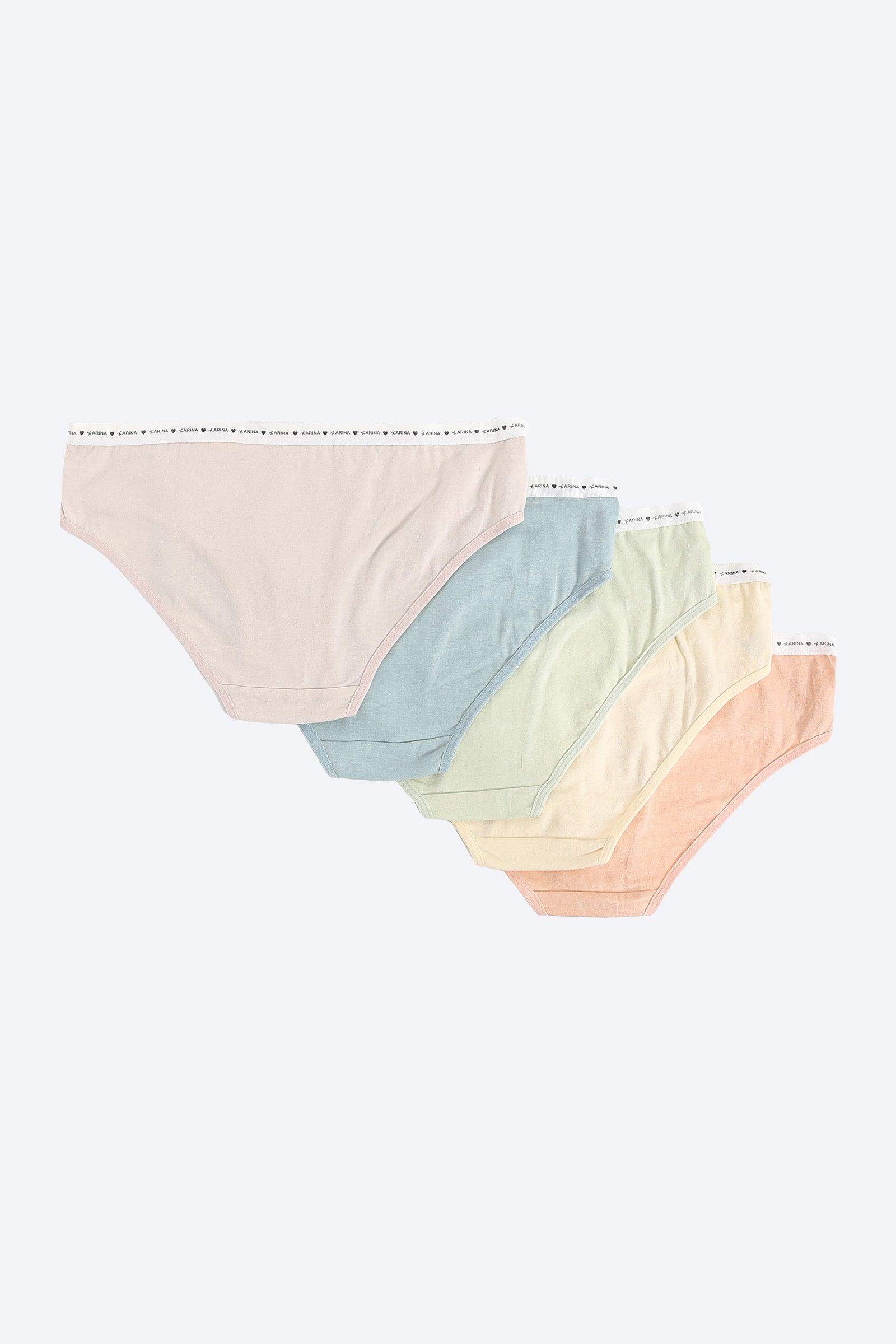 Pack of 5 Colored Brief Panties - Carina - ÙƒØ§Ø±ÙŠÙ†Ø§