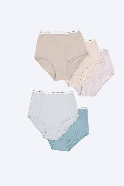 Pack of 5 Colored Full Brief Panties - Carina - ÙƒØ§Ø±ÙŠÙ†Ø§